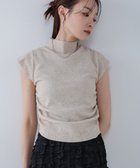 【バブ ブージュルード/Bab Bou Jeloud】のサイドギャザープチハイネックトップス BEIGE|ID: prp329100004685379 ipo3291000000033835719