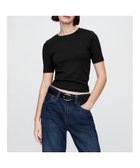 【ギャップ/GAP】のモダン クルーネックTシャツ 人気、トレンドファッション・服の通販 founy(ファニー) ファッション Fashion レディースファッション Fashion for Women トップス・カットソー Cut & Sew Tops シャツ・ブラウス・オフィスカジュアル Elegant Blouses & Button-Ups ロングTシャツ・Tシャツ Longline T-Shirts & Tees ストレッチ Stretch, Stretchy Fabric フィット Fit, Slim Fit プリント Print, Printed Pattern モダン Modern, Contemporary 半袖 Short Sleeve, Half Sleeve thumbnail BLACK|ID: prp329100004685383 ipo3291000000033835749