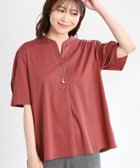 【リフレクト/Reflect】の【すっきり見え!長め丈/接触冷感/マシンウォッシュ可】スキッパーネックジャージトップス レッド|ID: prp329100004685414 ipo3291000000033835955
