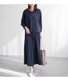 【イッカ/ikka】のGOKU楽 長袖フレアセット 人気、トレンドファッション・服の通販 founy(ファニー) ファッション Fashion レディースファッション Fashion for Women トップス・カットソー Cut & Sew Tops カットソー Cut and Sewn Top ジョーゼット Georgette, Semi-Sheer Fabric ストレッチ Stretch, Stretchy Fabric セットアップ Set-Up, Coordinated Outfit フレア Flare, Flared エレガント 上品 Elegant 長袖 Long Sleeve, Full Sleeve thumbnail ネイビーブルー|ID: prp329100004685420 ipo3291000000033836017