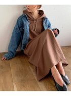 【ジュノア/JUNOAH】のマキシ丈パーカーワンピース ココアブラウン|ID: prp329100004685437 ipo3291000000034600798