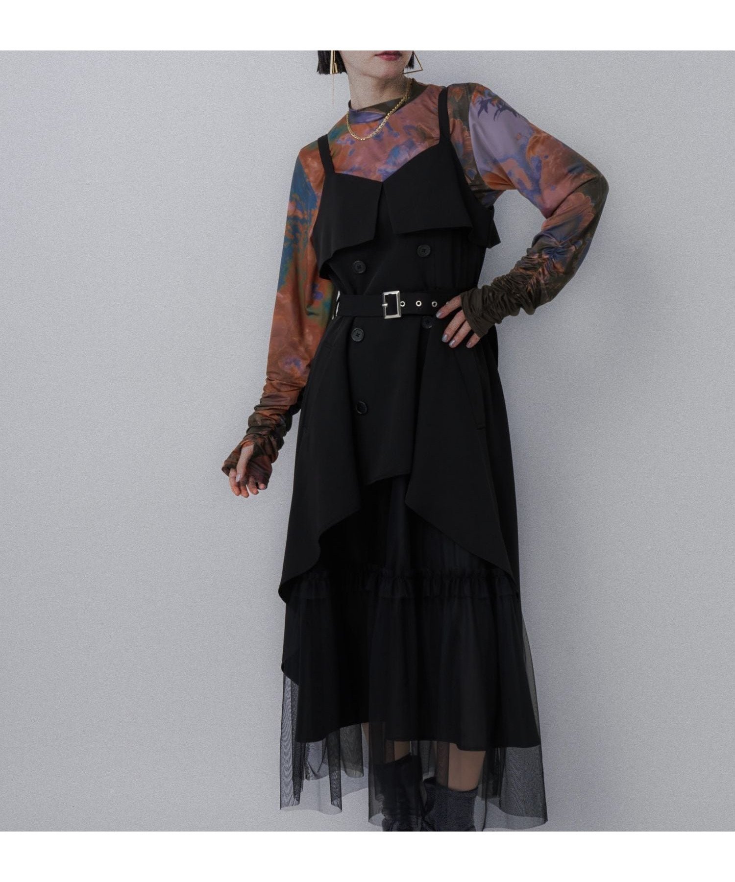 【ハレ/HARE】のトレンチライクフリルキャミワンピース インテリア・キッズ・メンズ・レディースファッション・服の通販 founy(ファニー) 　ファッション　Fashion　レディースファッション　Fashion for Women　ワンピース　Dresses　キャミソールワンピース　Camisole Dresses　インナー　Innerwear　ウェーブ　Wavy Pattern　厚底　Platform Shoes　カーディガン　Cardigan, Knitwear　ショート　Short, Short Length　シンプル　Simple, Minimal　ジャケット　Jacket, Outerwear　ストレート　Straight, Straight Cut　タートルネック　Turtleneck, High Neck　チュール　Tulip, Tulip Motif　ティアード　Tiered, Tiered Style　ティアードスカート　Tiered Skirt, Flounced Skirt　トレンチ　Trench, Trench Coat　バランス　Balance, Style Balance　フリル　Frill, Ruffle　ブルゾン　Blouson, Bomber Jacket　ボレロ　Bolero, Short Cardigan　ロング　Long, Long-Length　おすすめ　Recommended / Our Picks　ブラック09|ID: prp329100004685456 ipo3291000000033836238