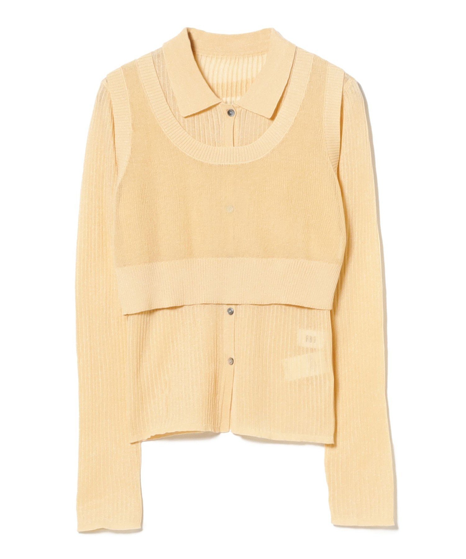 【ビームス ウイメン/BEAMS】のRBS / RIBポロ ベストセット インテリア・キッズ・メンズ・レディースファッション・服の通販 founy(ファニー) 　ファッション　Fashion　レディースファッション　Fashion for Women　アウター　Coat / Outerwear Collection　トップス・カットソー　Cut & Sew Tops　ベスト&ジレ / 重ね着スタイル　Vests & Gilets　コンパクト　Compact, Small Size　スラックス　Slacks, Dress Pants　フィット　Fit, Slim Fit　ベスト　Vest, Waistcoat　ポロシャツ　Polo Shirt, Collared Tee　メッシュ　Mesh, Net Fabric　YELLOW|ID: prp329100004685460 ipo3291000000033836266