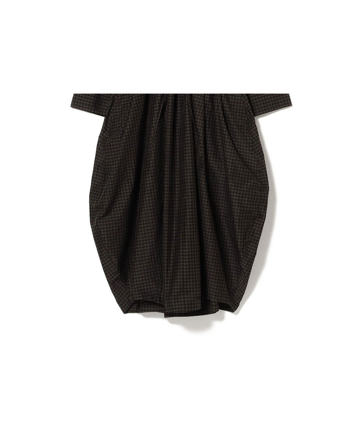 【ビームス ウイメン/BEAMS】のHAVERSACK / Check Onepiece インテリア・キッズ・メンズ・レディースファッション・服の通販 founy(ファニー) 　ファッション　Fashion　レディースファッション　Fashion for Women　ヴィンテージ　Vintage Style　ギャザー　Gathered, Ruffled　ギンガム　Gingham, Gingham Fabric　シューズ　Shoes, Footwear　シルク　Silk, 100% Silk　シンプル　Simple, Minimal　チェック　Check, Plaid, Tartan　テーラード　Tailored, Tailored Fit　ドローコード　Drawcord, Drawstring Cord　バルーン　Balloon, Balloon Silhouette　ミリタリー　Military, Army Style　リラックス　Relax, Relaxed Fit　おすすめ　Recommended / Our Picks　エレガント 上品　Elegant　BROWN|ID: prp329100004685463 ipo3291000000033836280