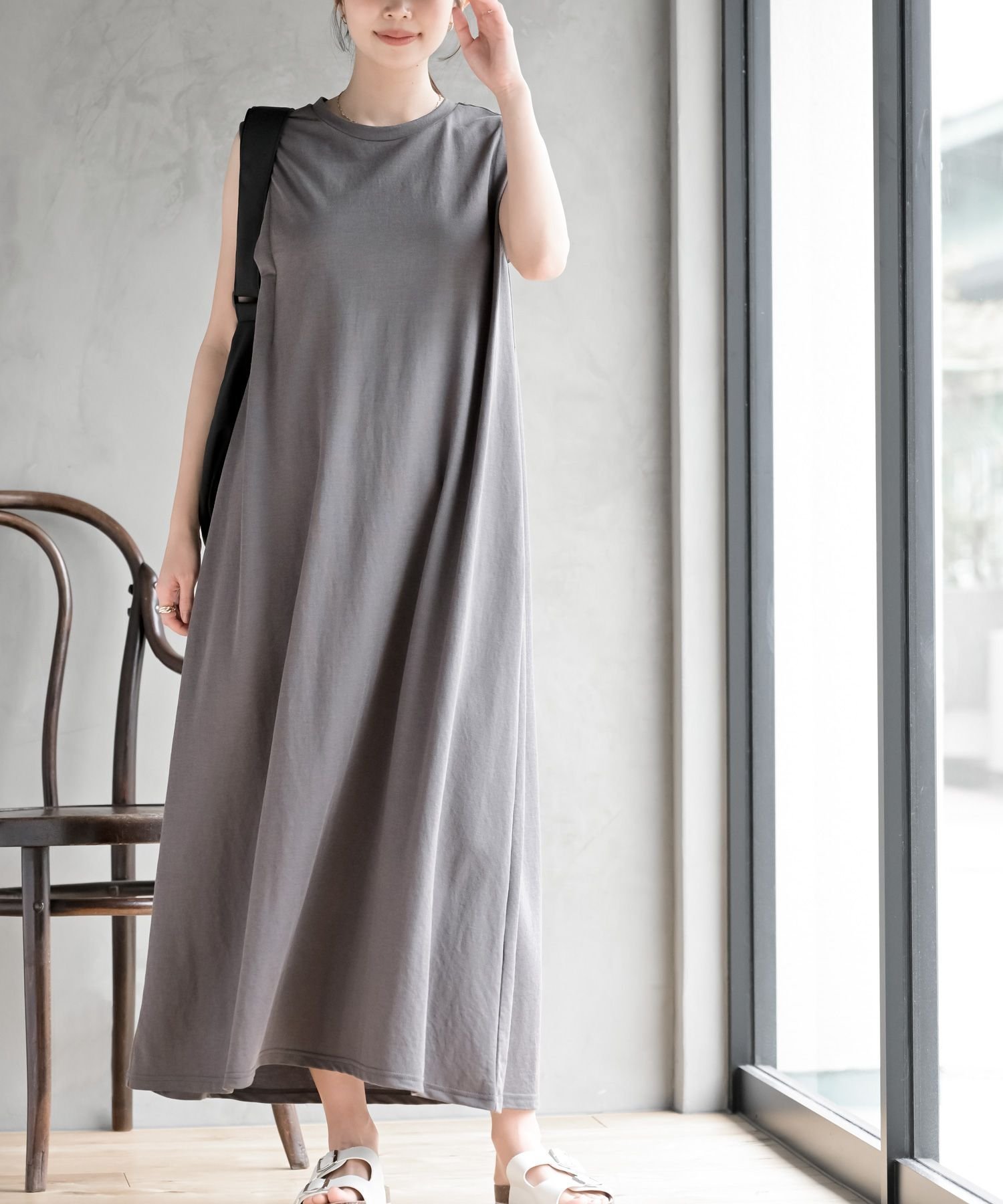 【アールピーエス/rps】の冷感カノコ肩タックバックフレアーワンピース 人気、トレンドファッション・服の通販 founy(ファニー) 　ファッション　Fashion　レディースファッション　Fashion for Women　ワンピース　Dresses　シンプル　Simple, Minimal　フロント　Front, Front Design　ポケット　Pocket, Pocket Detail　マキシ　Maxi, Full Length　 other-1|ID: prp329100004685476 ipo3291000000033836344