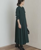 【アーバンリサーチ ドアーズ/URBAN RESEARCH DOORS】の『一部WEB限定カラー』『UR TECH SMOOTHLUXE』サイドプリーツ切替ワンピース GREEN|ID: prp329100004685489 ipo3291000000034770109