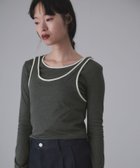 【アダム エ ロペ/ADAM ET ROPE'】の【サステナブル】タンクレイヤードトップス チャコール(06)|ID: prp329100004685496 ipo3291000000033836448