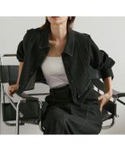 【カプリシューレマージュ/CAPRICIEUX LEMAGE】の【セットアップ対応】コットンクロップシャツ 人気、トレンドファッション・服の通販 founy(ファニー) ファッション Fashion レディースファッション Fashion for Women トップス・カットソー Cut & Sew Tops シャツ・ブラウス・オフィスカジュアル Elegant Blouses & Button-Ups おすすめ Recommended / Our Picks ウォッシュ Washed Finish セットアップ Set-Up, Coordinated Outfit バイアス Bias, Diagonal Cut バランス Balance, Style Balance フロント Front, Front Design ボトム Bottoms, Lower Wear マキシ Maxi, Full Length ワイド Wide, Wide Fit 羽織 Haori, Light Jacket thumbnail ブラック|ID: prp329100004685499 ipo3291000000033836456