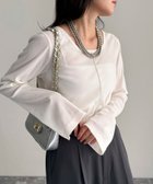 【フレディ&グロスター/FREDY&GLOSTER】の【haru企画】2WAYシアーフロッキートップス 人気、トレンドファッション・服の通販 founy(ファニー) ファッション Fashion レディースファッション Fashion for Women トップス・カットソー Cut & Sew Tops インナー Innerwear シアー Sheer, See-Through デコルテ Décolleté, Neckline デニム Denim, Jeans Material 定番 Standard, Basic Item フレア Flare, Flared エレガント 上品 Elegant 2025年 2025 2025春夏・S/S Spring/Summer 2025 SS25 thumbnail オフホワイト|ID: prp329100004685502 ipo3291000000033836468