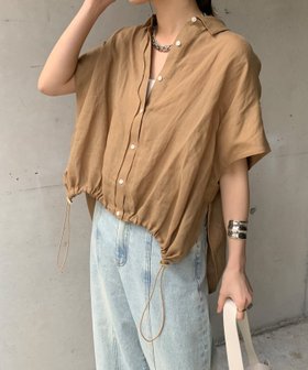 【ドゥドゥ/DouDou】のリネンドロストフレンチシャツ 人気、トレンドファッション・服の通販 founy(ファニー) ファッション Fashion レディースファッション Fashion for Women トップス・カットソー Cut & Sew Tops シャツ・ブラウス・オフィスカジュアル Elegant Blouses & Button-Ups 2025年 2025 2025春夏・S/S Spring/Summer 2025 SS25 フレンチ French, French Style リネン Linen, Linen Fabric 再入荷 Restock / Back in Stock 夏 Summer S/S・春夏 SS, Spring/Summer, Warm Season |ID:prp329100004685506