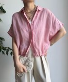 【ドゥドゥ/DouDou】のリネンドロストフレンチシャツ 人気、トレンドファッション・服の通販 founy(ファニー) ファッション Fashion レディースファッション Fashion for Women トップス・カットソー Cut & Sew Tops シャツ・ブラウス・オフィスカジュアル Elegant Blouses & Button-Ups 2025年 2025 2025春夏・S/S Spring/Summer 2025 SS25 フレンチ French, French Style リネン Linen, Linen Fabric 再入荷 Restock / Back in Stock 夏 Summer S/S・春夏 SS, Spring/Summer, Warm Season thumbnail ピンク|ID: prp329100004685506 ipo3291000000033836490