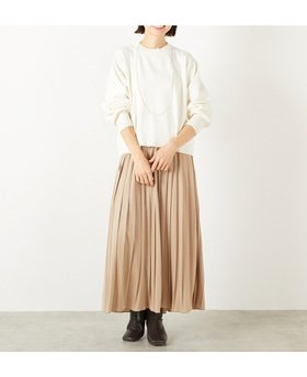 【メルローズ クレール/MELROSE claire】の【ニットプルオーバー プリーツスカート】 人気、トレンドファッション・服の通販 founy(ファニー) ファッション Fashion レディースファッション Fashion for Women スカート Skirts プリーツスカート / 上品フェミニンスタイル Pleated Skirts おすすめ Recommended / Our Picks プリーツ Pleats, Pleated ビジネス 仕事 通勤 Business / Work / Commuting |ID:prp329100004685523