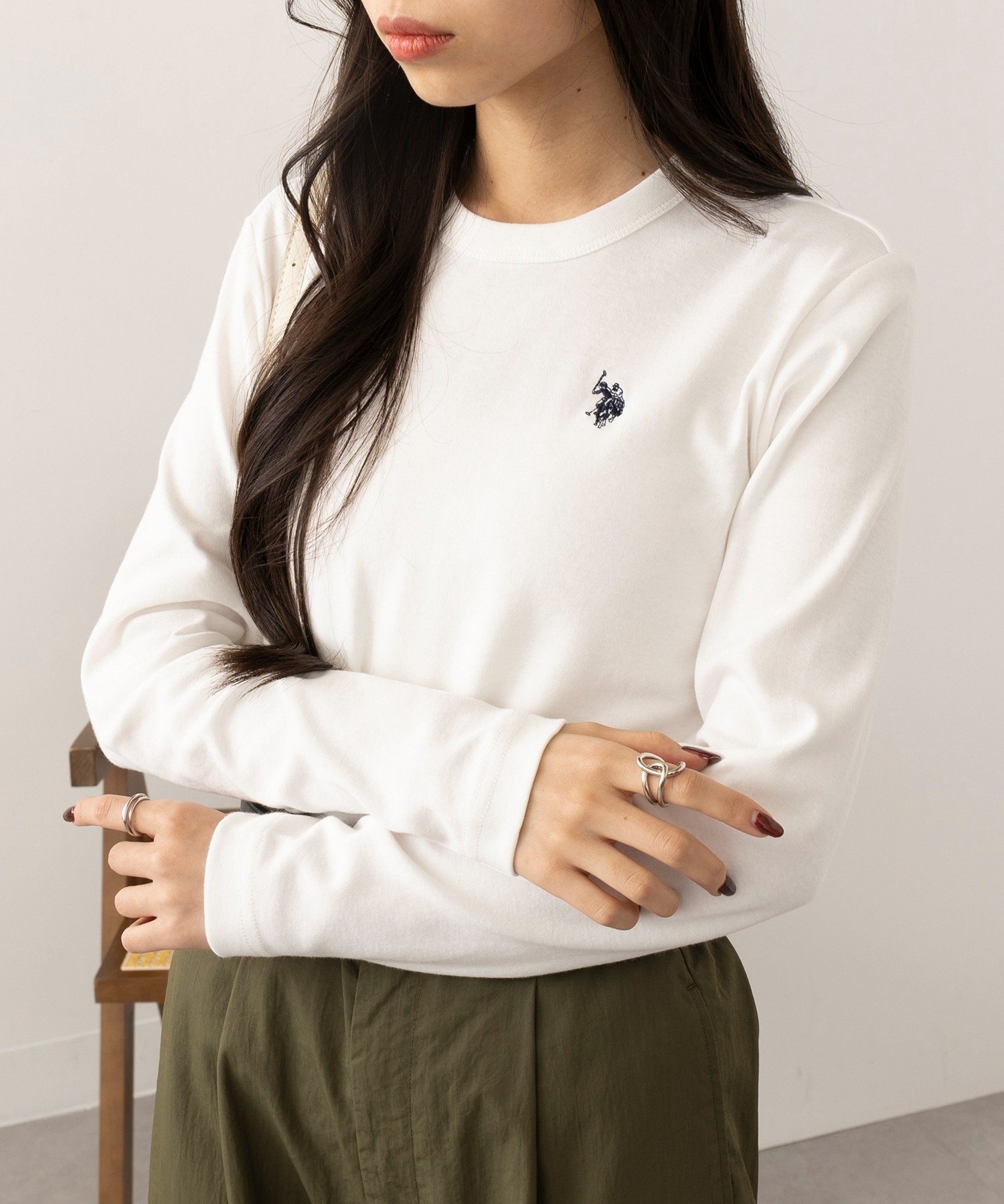 【セットアップセブン/SETUP7】のU.S. POLO ASSN./スムース長袖Tシャツ 人気、トレンドファッション・服の通販 founy(ファニー) 　ファッション　Fashion　レディースファッション　Fashion for Women　トップス・カットソー　Cut & Sew Tops　シャツ・ブラウス・オフィスカジュアル　Elegant Blouses & Button-Ups　ロングTシャツ・Tシャツ　Longline T-Shirts & Tees　アクセサリー　Fashion Accessories　イタリア　Italy　インナー　Innerwear　春　Spring　腕時計　Wristwatch　キャップ　Cap, Baseball Cap　クラシック　Classic, Timeless Style　コレクション　Collection, Seasonal Line　サングラス　Sunglasses, Shades　シンプル　Simple, Minimal　ジャケット　Jacket, Outerwear　セットアップ　Set-Up, Coordinated Outfit　ダウン　Down, Puffer　デニム　Denim, Jeans Material　ネックレス　Necklace, Pendant Necklace　長袖　Long Sleeve, Full Sleeve　ハーフ　Half, Half-Length　メンズ　Men's, Menswear　無地　Plain, Solid Color　再入荷　Restock / Back in Stock　おすすめ　Recommended / Our Picks　エレガント 上品　Elegant　 other-1|ID: prp329100004685531 ipo3291000000033836630