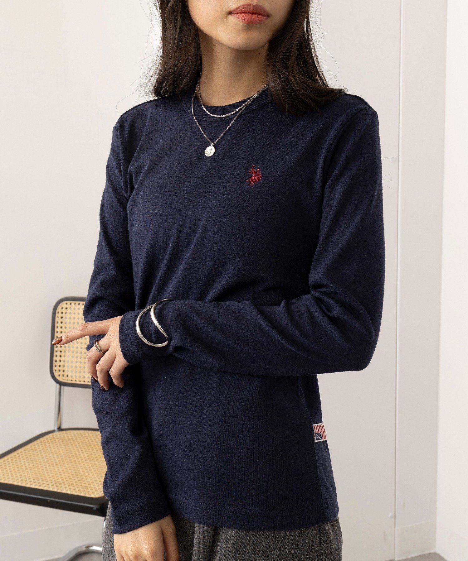【セットアップセブン/SETUP7】のU.S. POLO ASSN./スムース長袖Tシャツ インテリア・キッズ・メンズ・レディースファッション・服の通販 founy(ファニー) 　ファッション　Fashion　レディースファッション　Fashion for Women　トップス・カットソー　Cut & Sew Tops　シャツ・ブラウス・オフィスカジュアル　Elegant Blouses & Button-Ups　ロングTシャツ・Tシャツ　Longline T-Shirts & Tees　アクセサリー　Fashion Accessories　イタリア　Italy　インナー　Innerwear　春　Spring　腕時計　Wristwatch　キャップ　Cap, Baseball Cap　クラシック　Classic, Timeless Style　コレクション　Collection, Seasonal Line　サングラス　Sunglasses, Shades　シンプル　Simple, Minimal　ジャケット　Jacket, Outerwear　セットアップ　Set-Up, Coordinated Outfit　ダウン　Down, Puffer　デニム　Denim, Jeans Material　ネックレス　Necklace, Pendant Necklace　長袖　Long Sleeve, Full Sleeve　ハーフ　Half, Half-Length　メンズ　Men's, Menswear　無地　Plain, Solid Color　再入荷　Restock / Back in Stock　おすすめ　Recommended / Our Picks　エレガント 上品　Elegant　NVY|ID: prp329100004685531 ipo3291000000033836632