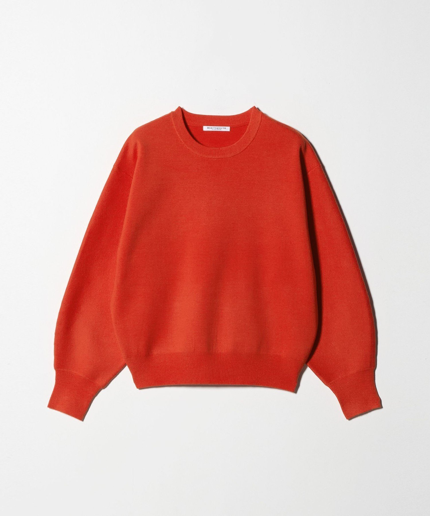 【ビューティ&ユース ユナイテッドアローズ/BEAUTY&YOUTH / UNITED ARROWS】のポリエステルブレンド ミラノリブ プルオーバー インテリア・キッズ・メンズ・レディースファッション・服の通販 founy(ファニー) 　ファッション　Fashion　レディースファッション　Fashion for Women　トップス・カットソー　Cut & Sew Tops　カジュアルプルオーバー・ニットトップス　Pullovers & Knit Tops / Casual Pullovers　おすすめ　Recommended / Our Picks　コーデュロイ　Corduroy, Cord Fabric　スウェット / スエット　Sweatshirt, Sweatwear　フォルム　Silhouette, Form　フラット　Flat, Flat Shoes　ボトム　Bottoms, Lower Wear　ミラノリブ　Milano Rib, Milano Stitch　レース　Lace, Lace Fabric　ワイド　Wide, Wide Fit　エレガント 上品　Elegant　ORANGE|ID: prp329100004685559 ipo3291000000033836828