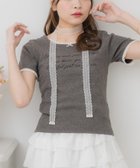 【レトロガール/RETRO GIRL】のレースチョーカー付きロゴTEE 人気、トレンドファッション・服の通販 founy(ファニー) ファッション Fashion レディースファッション Fashion for Women カットソー Cut and Sewn Top ティアードスカート Tiered Skirt, Flounced Skirt バレエ Ballet, Ballet Style フレア Flare, Flared リボン Ribbon, Bow レース Lace, Lace Fabric ワンポイント One Point, Statement Accent 春 Spring 長袖 Long Sleeve, Full Sleeve thumbnail チャコール|ID: prp329100004685569 ipo3291000000033836913