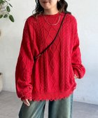 【シーピーシーエム/CPCM】のピグメントケーブルダメージニット 人気、トレンドファッション・服の通販 founy(ファニー) ファッション Fashion レディースファッション Fashion for Women トップス・カットソー Cut & Sew Tops ニット Knit Tops & Sweaters ガーリー Girly, Feminine Style シンプル Simple, Minimal ダメージ Distressed, Destroyed リラックス Relax, Relaxed Fit ルーズ Loose, Oversized ヴィンテージ Vintage Style thumbnail レッド|ID: prp329100004685575 ipo3291000000033836953