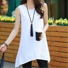 【ミニミニストア/miniministore】のロングtシャツ レディース ゆったり 人気、トレンドファッション・服の通販 founy(ファニー) ファッション Fashion レディースファッション Fashion for Women トップス・カットソー Cut & Sew Tops シャツ・ブラウス・オフィスカジュアル Elegant Blouses & Button-Ups ロングTシャツ・Tシャツ Longline T-Shirts & Tees シンプル Simple, Minimal チュニック Tunic, Long Top デニム Denim, Jeans Material ノースリーブ Sleeveless, No-Sleeve レギンス Leggings, Stretch Pants ロング Long, Long-Length ワイド Wide, Wide Fit 無地 Plain, Solid Color thumbnail ホワイト|ID: prp329100004685577 ipo3291000000033836963