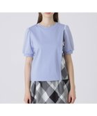 【ブルーレーベル クレストブリッジ/BLUE LABEL CRESTBRIDGE】のコンパクトピマスムースコンビTシャツ 人気、トレンドファッション・服の通販 founy(ファニー) ファッション Fashion レディースファッション Fashion for Women トップス・カットソー Cut & Sew Tops シャツ・ブラウス・オフィスカジュアル Elegant Blouses & Button-Ups ロングTシャツ・Tシャツ Longline T-Shirts & Tees おすすめ Recommended / Our Picks コンビ Combo, Combination Style ジョーゼット Georgette, Semi-Sheer Fabric チェック Check, Plaid, Tartan エレガント 上品 Elegant thumbnail サックス|ID: prp329100004685593 ipo3291000000033837066