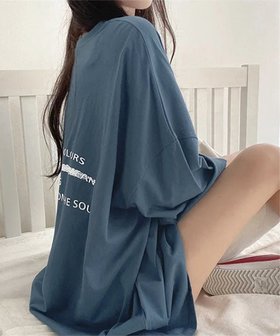 【ミニミニストア/miniministore】のビッグシルエットロゴtシャツ レディース 人気、トレンドファッション・服の通販 founy(ファニー) ファッション Fashion レディースファッション Fashion for Women トップス・カットソー Cut & Sew Tops シャツ・ブラウス・オフィスカジュアル Elegant Blouses & Button-Ups ロングTシャツ・Tシャツ Longline T-Shirts & Tees おすすめ Recommended / Our Picks デニム Denim, Jeans Material プリント Print, Printed Pattern リラックス Relax, Relaxed Fit レギンス Leggings, Stretch Pants 半袖 Short Sleeve, Half Sleeve 夏 Summer |ID:prp329100004685603