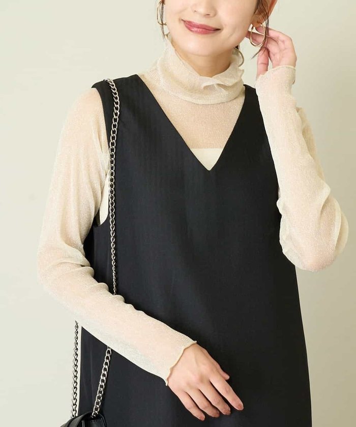 【アー ヴェー ヴェー/a.v.v】のシアーラメハイネックトップス インテリア・キッズ・メンズ・レディースファッション・服の通販 founy(ファニー) https://founy.com/ ファッション Fashion レディースファッション Fashion for Women トップス・カットソー Cut & Sew Tops インナー Innerwear カーディガン Cardigan, Knitwear シアー Sheer, See-Through フィット Fit, Slim Fit ベーシック Basic, Essential エレガント 上品 Elegant 再入荷 Restock / Back in Stock |ID: prp329100004685613 ipo3291000000033837149