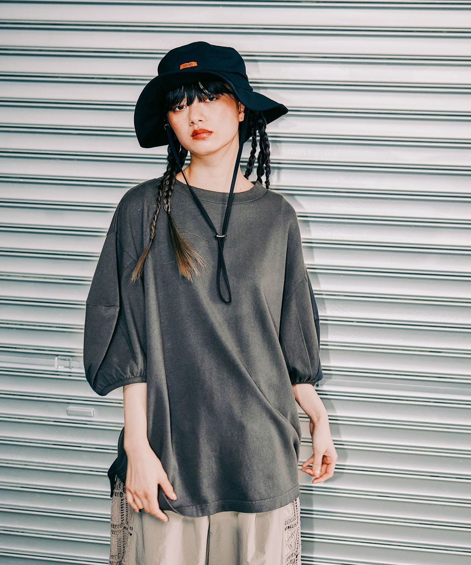 【ニコアンド/niko and】のMODE NORM CORE コットン天竺3Dスリーブプルオーバー インテリア・キッズ・メンズ・レディースファッション・服の通販 founy(ファニー) 　ファッション　Fashion　レディースファッション　Fashion for Women　トップス・カットソー　Cut & Sew Tops　カジュアルプルオーバー・ニットトップス　Pullovers & Knit Tops / Casual Pullovers　おすすめ　Recommended / Our Picks　シンプル　Simple, Minimal　スリーブ　Sleeve, Long Sleeve / Short Sleeve　デニム　Denim, Jeans Material　バルーン　Balloon, Balloon Silhouette　ボトム　Bottoms, Lower Wear　ボーダー　Border, Stripe　ビジネス 仕事 通勤　Business / Work / Commuting　スモーク無地|ID: prp329100004685633 ipo3291000000033837242