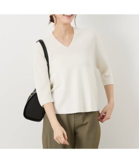 【ニューヨーカー/NEWYORKER】のホールガーメント ニット スラッシュネック6分袖プルオーバー 人気、トレンドファッション・服の通販 founy(ファニー) ファッション Fashion レディースファッション Fashion for Women トップス・カットソー Cut & Sew Tops ニット Knit Tops & Sweaters カジュアルプルオーバー・ニットトップス Pullovers & Knit Tops / Casual Pullovers 春 Spring フィット Fit, Slim Fit ホールガーメント WholeGarment, Seamless Knit S/S・春夏 SS, Spring/Summer, Warm Season おすすめ Recommended / Our Picks 夏 Summer |ID:prp329100004685637