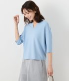 【ニューヨーカー/NEWYORKER】のホールガーメント ニット スラッシュネック6分袖プルオーバー 人気、トレンドファッション・服の通販 founy(ファニー) ファッション Fashion レディースファッション Fashion for Women トップス・カットソー Cut & Sew Tops ニット Knit Tops & Sweaters カジュアルプルオーバー・ニットトップス Pullovers & Knit Tops / Casual Pullovers 春 Spring フィット Fit, Slim Fit ホールガーメント WholeGarment, Seamless Knit S/S・春夏 SS, Spring/Summer, Warm Season おすすめ Recommended / Our Picks 夏 Summer thumbnail サックス|ID: prp329100004685637 ipo3291000000033837261