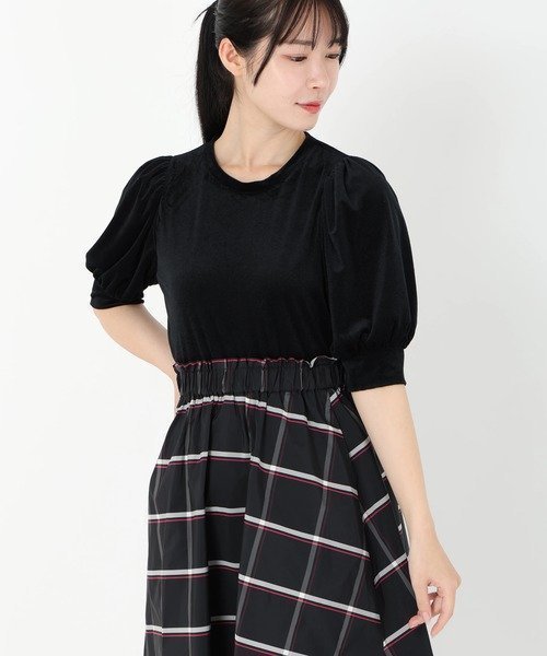 【ストロベリーフィールズ/STRAWBERRY FIELDS】のシアーベロアギャザースリーブトップス インテリア・キッズ・メンズ・レディースファッション・服の通販 founy(ファニー) https://founy.com/ ファッション Fashion レディースファッション Fashion for Women トップス・カットソー Cut & Sew Tops ベロアトップス Velour Tops / Velvet-Look Items |ID: prp329100004685680 ipo3291000000033837542