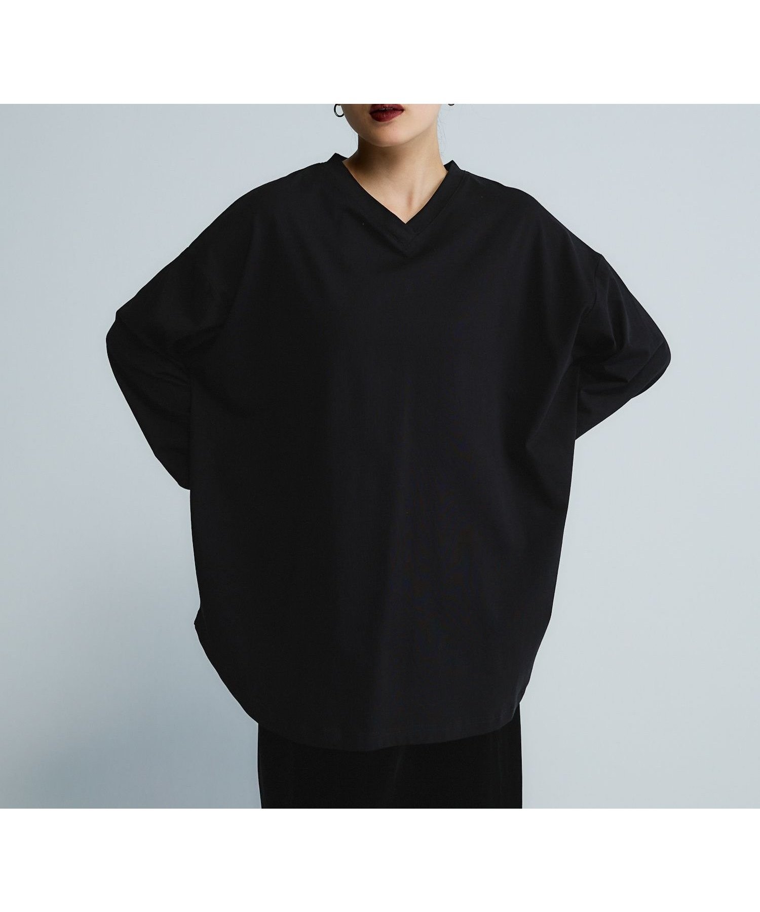 【ジーナシス/JEANASiS】のロゴシシュウVネックLS TEE インテリア・キッズ・メンズ・レディースファッション・服の通販 founy(ファニー) 　ファッション　Fashion　レディースファッション　Fashion for Women　トップス・カットソー　Cut & Sew Tops　Vネックトップス　V-Neck Tops / V-Cut Neckline Shirts　シンプル　Simple, Minimal　ワーク　Workwear, Utility Style　夏　Summer　長袖　Long Sleeve, Full Sleeve　ブラック|ID: prp329100004685683 ipo3291000000033837556