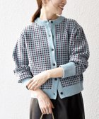 【シップス フォー ウィメン/SHIPS】のSHIPS any 手洗い可能 モールヤーン クルーネック 千鳥柄 カーディガン ライトブルー|ID: prp329100004685692 ipo3291000000034032813