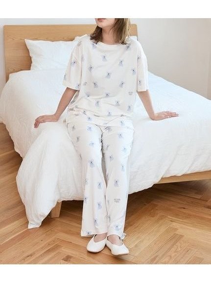 【ジェラート ピケ/gelato pique】の【接触冷感】コアラ柄ロングパンツ 人気、トレンドファッション・服の通販 founy(ファニー) 　ファッション　Fashion　レディースファッション　Fashion for Women　パンツ　Pants & Trousers　おすすめ　Recommended / Our Picks　ストレート　Straight, Straight Cut　プリント　Print, Printed Pattern　ポケット　Pocket, Pocket Detail　ロング　Long, Long-Length　 other-1|ID: prp329100004685735 ipo3291000000033837799