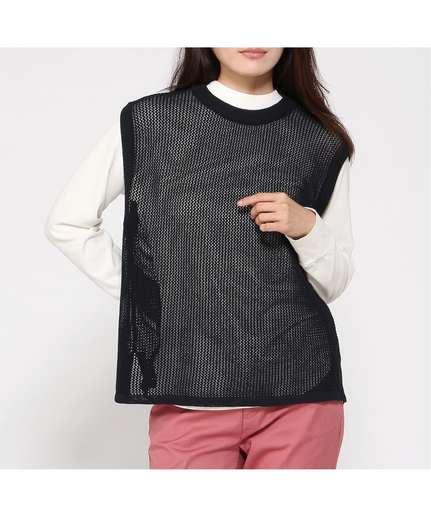 【クロコダイル/CROCODILE】のメッシュ レイヤード ベスト インテリア・キッズ・メンズ・レディースファッション・服の通販 founy(ファニー) 　ファッション　Fashion　レディースファッション　Fashion for Women　アウター　Coat / Outerwear Collection　トップス・カットソー　Cut & Sew Tops　ベスト&ジレ / 重ね着スタイル　Vests & Gilets　アクセサリー　Fashion Accessories　シンプル　Simple, Minimal　ベスト　Vest, Waistcoat　メッシュ　Mesh, Net Fabric　ネイビー|ID: prp329100004685751 ipo3291000000033837943