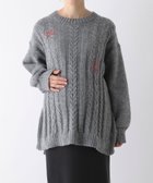 【レプシィム ローリーズファーム/LEPSIM LOWRYS FARM】の【産前・産後対応】マタニティ/刺繍ケーブルプルオーバー 人気、トレンドファッション・服の通販 founy(ファニー) ファッション Fashion キッズファッション Fashion for Kids トップス・カットソー Cut & Sew Tops おすすめ Recommended / Our Picks ボトム Bottoms, Lower Wear 冬 Winter / This Winter thumbnail グレー18|ID: prp329100004685757 ipo3291000000033914074
