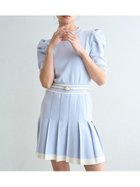 【スナイデル/SNIDEL】のミニニットセットアップ 人気、トレンドファッション・服の通販 founy(ファニー) ファッション Fashion レディースファッション Fashion for Women トップス・カットソー Cut & Sew Tops ニット Knit Tops & Sweaters クラシカル Classical, Vintage-Inspired セットアップ Set-Up, Coordinated Outfit パイピング Piping, Trim Design フェイクレザー Faux Leather, PU Leather プリーツ Pleats, Pleated ミニスカート Mini Skirt, Short Skirt 半袖 Short Sleeve, Half Sleeve thumbnail SAX[083]|ID: prp329100004685790 ipo3291000000033838165
