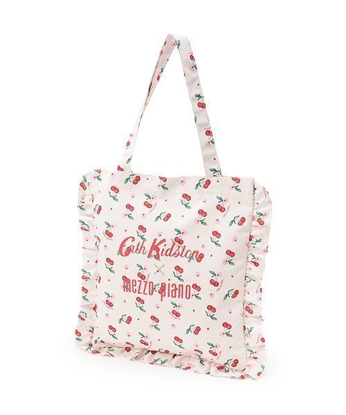 【ナルミヤ オンライン/NARUMIYA ONELINE / KIDS】の【Cath Kidston】フリルトートバッグ インテリア・キッズ・メンズ・レディースファッション・服の通販 founy(ファニー) 　ファッション　Fashion　キッズファッション　Fashion for Kids　おすすめ　Recommended / Our Picks　コレクション　Collection, Seasonal Line　チェリー　Cherry, Cherry Pattern　フラワー　Flower, Floral　プリント　Print, Printed Pattern　ポケット　Pocket, Pocket Detail　夏　Summer　手描き　Hand-Drawn, Illustrated　春　Spring　S/S・春夏　SS, Spring/Summer, Warm Season　オフ ホワイト|ID: prp329100004685823 ipo3291000000033838304