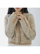 【スナイデル/SNIDEL】のツイードニットカーディガン 人気、トレンドファッション・服の通販 founy(ファニー) ファッション Fashion レディースファッション Fashion for Women トップス・カットソー Cut & Sew Tops ニット Knit Tops & Sweaters カーディガン・羽織り Layered Style Cardigans カットソー Cut and Sewn Top カーディガン Cardigan, Knitwear キャミソール Camisole, Spaghetti Strap Top シルバー Silver, Metallic Silver ジャケット Jacket, Outerwear ツイード Twill, Twill Weave フロント Front, Front Design ポケット Pocket, Pocket Detail メタル Metal, Metal Parts エレガント 上品 Elegant thumbnail BEG[037]|ID: prp329100004685852 ipo3291000000033838451