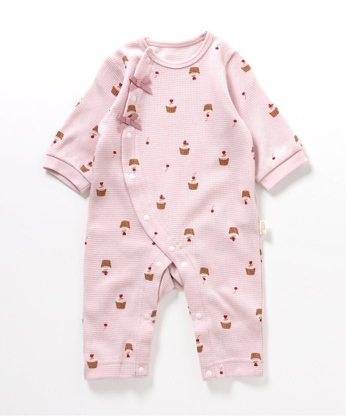 【エフオー オンラインストア/F.O.Online Store / KIDS】のワッフル総柄カバーオール インテリア・キッズ・メンズ・レディースファッション・服の通販 founy(ファニー) https://founy.com/ ファッション Fashion キッズファッション Fashion for Kids ギフト プレゼント Gift / Present プリント Print, Printed Pattern ベビー Baby, Babywear ロンパース Romper, Jumpsuit ワッフル Waffle, Waffle Knit |ID: prp329100004685895 ipo3291000000034065325