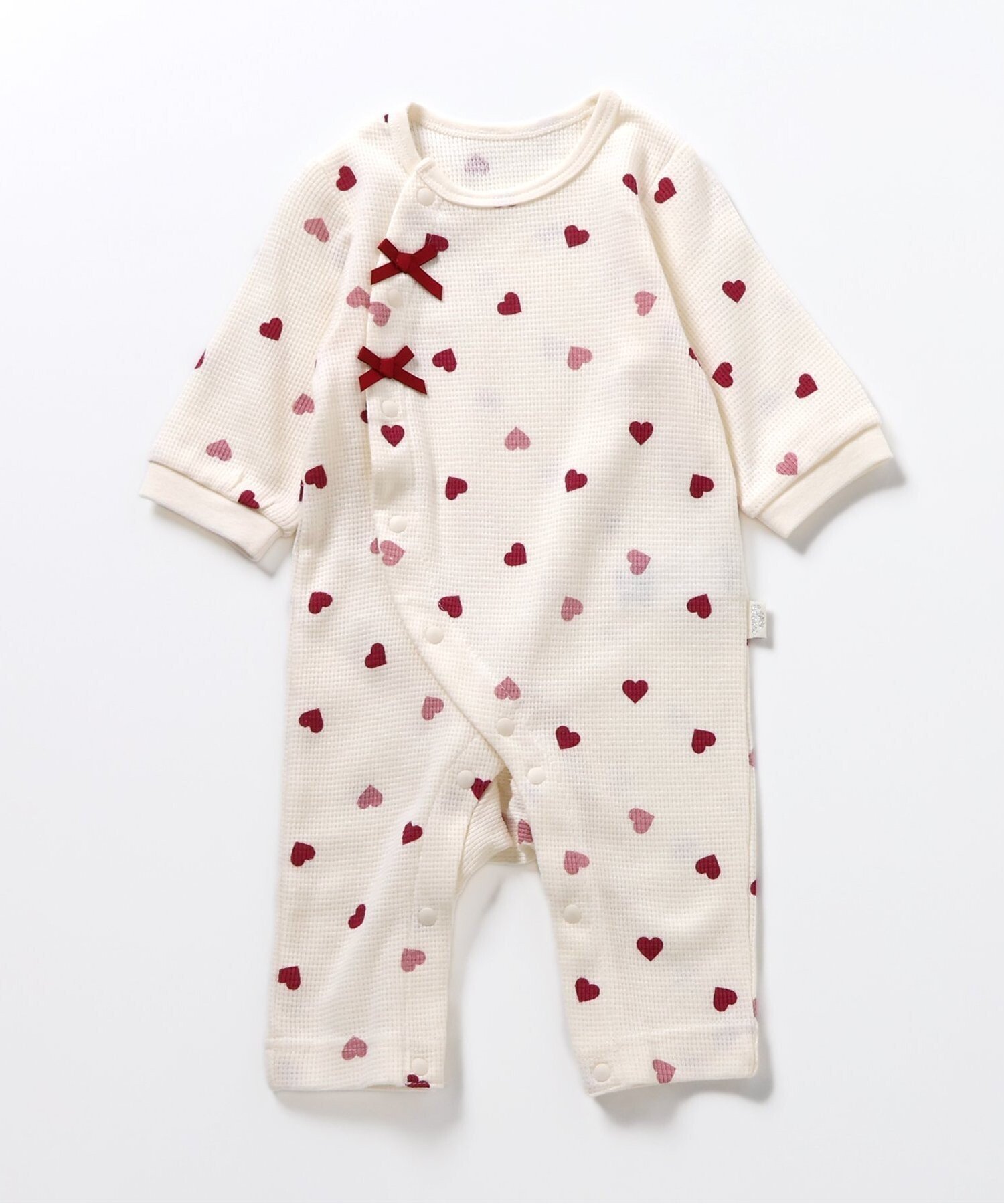 【エフオー オンラインストア/F.O.Online Store / KIDS】のワッフル総柄カバーオール インテリア・キッズ・メンズ・レディースファッション・服の通販 founy(ファニー) 　ファッション　Fashion　キッズファッション　Fashion for Kids　ギフト プレゼント　Gift / Present　プリント　Print, Printed Pattern　ベビー　Baby, Babywear　ロンパース　Romper, Jumpsuit　ワッフル　Waffle, Waffle Knit　アイボリー|ID: prp329100004685895 ipo3291000000034065331