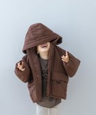 【ローリーズファーム/LOWRYS FARM / KIDS】のエアサーマルフードブルゾン 人気、トレンドファッション・服の通販 founy(ファニー) ファッション Fashion キッズファッション Fashion for Kids ダウン Down, Puffer ドローコード Drawcord, Drawstring Cord フラップ Flap, Flap Pocket ブルゾン Blouson, Bomber Jacket ポケット Pocket, Pocket Detail thumbnail ブラウン|ID: prp329100004685902 ipo3291000000034512833