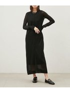 【ミラオーウェン/Mila Owen】のTシャツライクレイヤードシアーニットワンピース 人気、トレンドファッション・服の通販 founy(ファニー) ファッション Fashion レディースファッション Fashion for Women ワンピース Dresses ニットワンピース Knit Dresses インナー Innerwear thumbnail BLK[009]|ID: prp329100004685923 ipo3291000000033838829