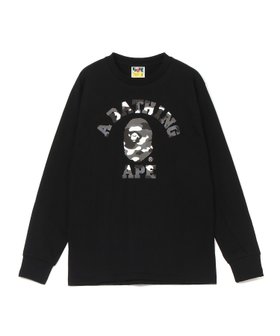 【アベイシングエイプ/A BATHING APE / MEN】のCITY CAMO COLLEGE LS TEE 人気、トレンドファッション・服の通販 founy(ファニー) ファッション Fashion メンズファッション Fashion for Men インナー Innerwear スリーブ Sleeve, Long Sleeve / Short Sleeve フロント Front, Front Design プリント Print, Printed Pattern ロング Long, Long-Length |ID:prp329100004685930