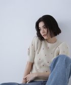 【ナチュラル ビューティー ベーシック/NATURAL BEAUTY BASIC】のシャギーハート刺繍ニット 人気、トレンドファッション・服の通販 founy(ファニー) ファッション Fashion レディースファッション Fashion for Women トップス・カットソー Cut & Sew Tops ニット Knit Tops & Sweaters スリーブ Sleeve, Long Sleeve / Short Sleeve トレンド Trend, Trending Now ドット Polka Dot, Dot Pattern モチーフ Motif, Design Theme 半袖 Short Sleeve, Half Sleeve thumbnail ベージュ×レッド2|ID: prp329100004685940 ipo3291000000033838903