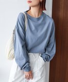 【アンドミー/andme】のタック ボリューム袖 長袖Tシャツ 人気、トレンドファッション・服の通販 founy(ファニー) ファッション Fashion レディースファッション Fashion for Women トップス・カットソー Cut & Sew Tops シャツ・ブラウス・オフィスカジュアル Elegant Blouses & Button-Ups ロングTシャツ・Tシャツ Longline T-Shirts & Tees おすすめ Recommended / Our Picks ボーダー Border, Stripe ロング Long, Long-Length 人気 Popular, Best Seller 無地 Plain, Solid Color 長袖 Long Sleeve, Full Sleeve thumbnail ブルーグレー|ID: prp329100004685950 ipo3291000000033838973