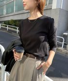 【アンドミー/andme】のテレコリブ ショート丈 クルーネック トップス ブラック|ID: prp329100004685953 ipo3291000000033838986
