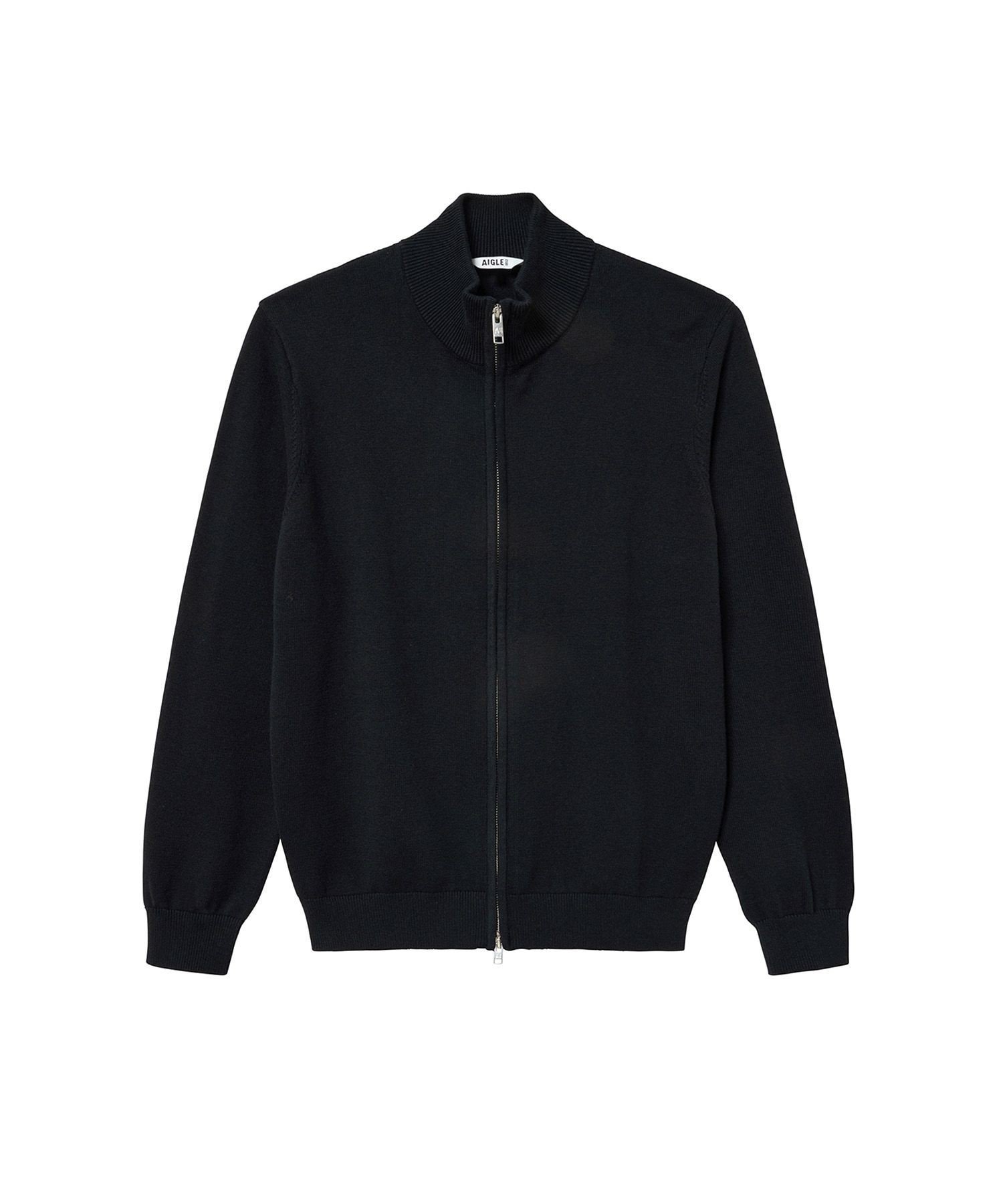 【エーグル/AIGLE / MEN】のコットンメリノセーター ダブルジップアップブルゾン / ドライバーズニット インテリア・キッズ・メンズ・レディースファッション・服の通販 founy(ファニー) 　ファッション　Fashion　メンズファッション　Fashion for Men　おすすめ　Recommended / Our Picks　スタイリッシュ　Stylish, Fashionable　ダブル　Double, Double-Breasted　モダン　Modern, Contemporary　ブラック|ID: prp329100004686017 ipo3291000000033839257
