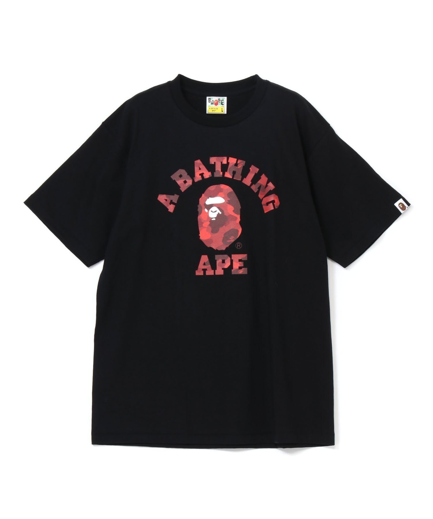 【アベイシングエイプ/A BATHING APE / MEN】のCOLOR CAMO COLLEGE TEE M インテリア・キッズ・メンズ・レディースファッション・服の通販 founy(ファニー) 　ファッション　Fashion　メンズファッション　Fashion for Men　パターン　Pattern, Design Print　ルーズ　Loose, Oversized　定番　Standard, Basic Item　BKxRD|ID: prp329100004686032 ipo3291000000033839320