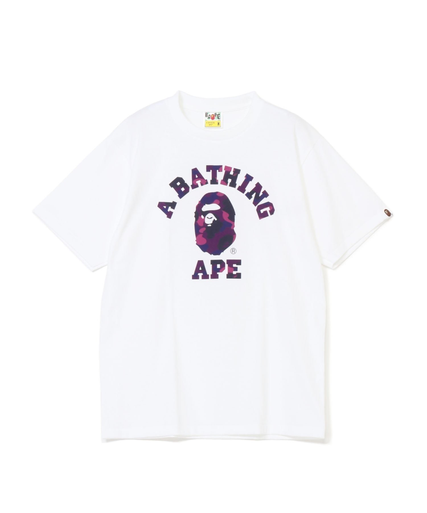 【アベイシングエイプ/A BATHING APE / MEN】のCOLOR CAMO COLLEGE TEE M インテリア・キッズ・メンズ・レディースファッション・服の通販 founy(ファニー) 　ファッション　Fashion　メンズファッション　Fashion for Men　パターン　Pattern, Design Print　ルーズ　Loose, Oversized　定番　Standard, Basic Item　WHxPP|ID: prp329100004686032 ipo3291000000033839322