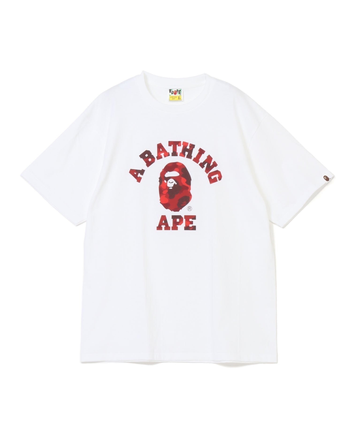 【アベイシングエイプ/A BATHING APE / MEN】のCOLOR CAMO COLLEGE TEE M インテリア・キッズ・メンズ・レディースファッション・服の通販 founy(ファニー) 　ファッション　Fashion　メンズファッション　Fashion for Men　パターン　Pattern, Design Print　ルーズ　Loose, Oversized　定番　Standard, Basic Item　WHxRD|ID: prp329100004686032 ipo3291000000033839323