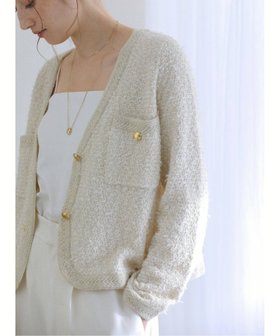【ラ トータリテ/La TOTALITE】のVネックツイードカーディガン 人気、トレンドファッション・服の通販 founy(ファニー) ファッション Fashion レディースファッション Fashion for Women トップス・カットソー Cut & Sew Tops カーディガン・羽織り Layered Style Cardigans Vネックトップス V-Neck Tops / V-Cut Neckline Shirts 2025年 2025 2025-2026秋冬・A/W Autumn/Winter 2025–26 AW25–26 カーディガン Cardigan, Knitwear クラシカル Classical, Vintage-Inspired ダウン Down, Puffer ツイード Twill, Twill Weave デニム Denim, Jeans Material エレガント 上品 Elegant A/W・秋冬 Autumn/Winter |ID:prp329100004686033